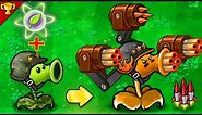 Plants vs Zombies : Mega Gatling Pea in Pvz1 Use Plant Food - what will happen ?