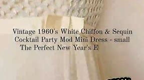 The Perfect New Year's Eve Dress 1960's Chiffon & Sequin Mod Mini Cocktail Party Dress - small At Vivian Vintage 8 on Etsy #1960smoddress #minimoddress #vintageminidress #vintagemoddress #vintageformalwear #vintagedress #newyearsevedress #1960sfashion #1960sclothing #truevintageclothing | Vivian Vintage 8