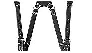 Padwa Lifestyle Frosted Black Dual Camera Harness Strap for Two-Cameras - Dual Shoulder Full Grain Leather Harness,Multi Double Camera Gear for DSLR/SLR Strap,Double Camera Harness for Photographers