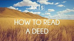 How to Read a Deed
