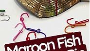 Maroon Fish Hook Hat Pin