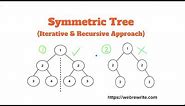 Symmetric Tree (Mirror Image of itself or not) | Iterative & Recursive Solution