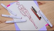 Dibujos de moda: Dibuja un figurín de mujer caminando