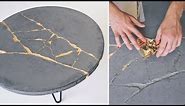 DIY KINTSUGI | How To Build a Round Concrete Coffee Table