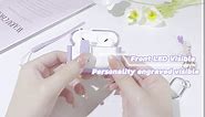 Clear Case for AirPods Pro 2nd/1st Generation Case, Automatic Snap Switch Secure Lock Case for Apple Airpod Pro 2&1 Gen Case Cover with Silicone Wrist Strap Cute Candy Keychain for Women,Purple