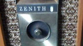 My 1962 Zenith Floor Model TV being turned on after eight years of not running