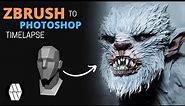 ZBrush to Photoshop Timelapse - 'Yeti Bust' Concept