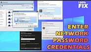 How to Fix Enter Network Password Credentials Windows File Sharing