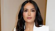 Salma Hayek wore the perfect white suit for her latest business outing