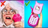 Hello Kitty Telefon für Makeover! 🙀 *Von Nerdis KATZE zu BELIEBTes Mädchen Transformation*