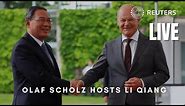 LIVE: German Chancellor Olaf Scholz receives Chinese Premier Li Qiang