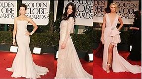 Champagne Gowns Dominate the Red Carpet at the 2012 Golden Golden Globes