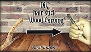 ||HOW TO MAKE WOODEN HAIR STICK || || WOOD CRAVING || || TIMELAPSE VIDEO ||