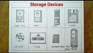 Storage devices drawing/How to draw computer storage devices easily.