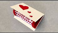How to Make Valentine Cards _ Valentine Cards Handmade Easy _ Valentine Day Card