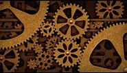 Steampunk Mechanical Gears Rotation Motion Graphics