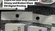20pcs A4 Size Vinyl Stickers Glossy and Broken Glass RM Digital Printing | RM Digital Printing