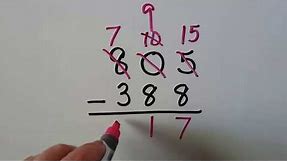 Grade 2 Math 11.7, Subtracting three-digit numbers
