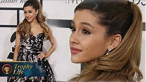 Ariana Grande Flirty Style Grammys 2014 Red Carpet