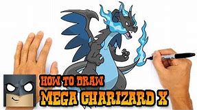 How to Draw Mega Charizard X | Pokemon
