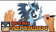 How to Draw Mega Charizard X | Pokemon