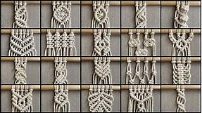 20 pattern elements for your macrame projects / Macrame for beginners / PART 9