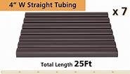 LBG Products 4" W 25 Ft Mini Split Line Set Cover, PVC Decorative Pipe Line Cover Kit for Ductless Mini Split Air Conditioner Accessories, Central AC and Heat Pump,Brown