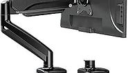 MOUNTUP Single Monitor Desk Mount, Adjustable Gas Spring Monitor Arm Support Max 32 Inch, 4.4-17.6lbs Screen, Computer Monitor Stand Holder with Clamp/Grommet Mounting Base, VESA Mount Bracket, Black