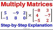 How to Multiply Matrices with Different Dimensions (2x3 & 3x2) | Step-by-Step Tutorial