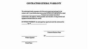 FREE 12  Contractor Warranty Form Samples, PDF, MS Word, Google Docs
