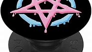 Cute Pink Goth - Vaporwave - Pastel Goth Inverted Pentagram PopSockets PopGrip: Swappable Grip for Phones & Tablets
