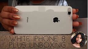 UNBOXING MY WHITE iPHONE 8 PLUS 📲 | Omg Nyah