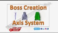 Screw Boss Creation with Axis System | B side Fixation | Plastic trim design Guideline