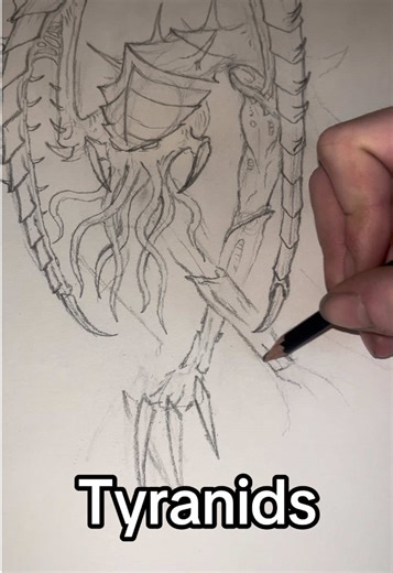 FINALLY doing some tyranids! Pretty sure this is my first non space marine related 40k design #tattoo #tattooideas #warhammer #warhammer40k #tyranids