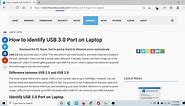 How to identify USB 3.0 Port on Laptop