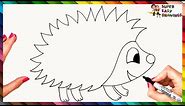 How To Draw A Hedgehog Step By Step 🦔 Hedgehog Drawing Easy