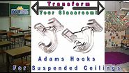 Suspended Ceiling Hooks - Drop Ceiling Clips - Classroom Decor