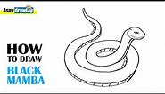 How to Draw Black Mamba Snake