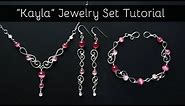 Easy Wire Wrapped Jewelry Set Tutorial | "Kayla" Earrings, Necklace, and Bracelet