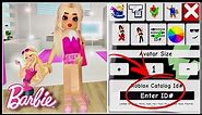 HOW TO BE BARBIE /MOVIE LOOK OUTFIT ID CODE BROOKHAVEN ROBLOX