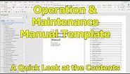 Operation and Maintenance Manual Template - Create Your Manual Fast