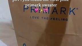 the viral pink primark sweater 💗🫶🏻 i was so lucky to find it, but the store only had smalls so its not as oversized as i wanted but its still so pretty #fyp #foryou #pink #pinkgirls #pinterest #pinterestaesthetic #viral #pinksweater #haul #haultok #primark #sweaterweather #pinkmas