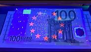 EURO money under UV light