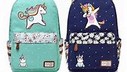Cute Cartoon Unicorn Canvas Backpack