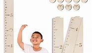 Personalized Wooden Ruler Growth Chart for Kids with 1 Set of Height Markers, Custom Name Growth Chart Hanging Decor for Baby Boy & Girl, Large Family Measuring Board Wood, Wall Meter for Children