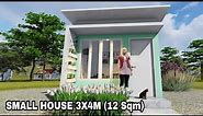 Small house design 3x4 meters (12 Sqm)