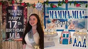 My Mamma Mia 17th birthday party! 🕺🌐 Dancing Queen, 70’s Disco & Greek decorations 🎉