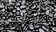 Black Rocks for Plants. Black Decorative Polished Pebbles. 1/5 Inch – 2 lbs. for Plants, Garden, Landscaping, Vase fillers, Succulents, pots (Mini (0.2 Inch), Black -Polished, 2)