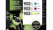 HP 902XL High Yield Ink Cartridge, Tri-Color Pack