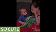 Baby cries whenever his mom cries
